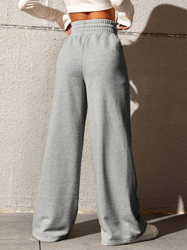 New straight leg loose sweatpants wide leg pants outdoor dance casual trousers - Bottoms
